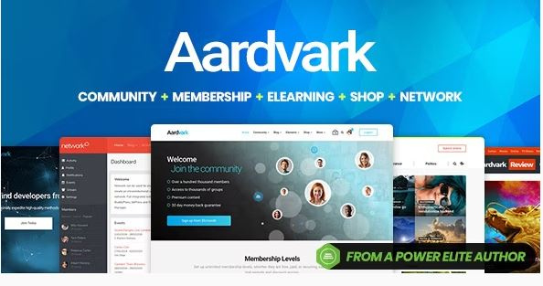 Aardvark Theme BuddyPress WP GPL Community, Membership, Websites