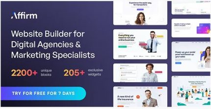 Unleash your creativity and build stunning websites with Affirm, a versatile and dynamic Elementor WordPress theme