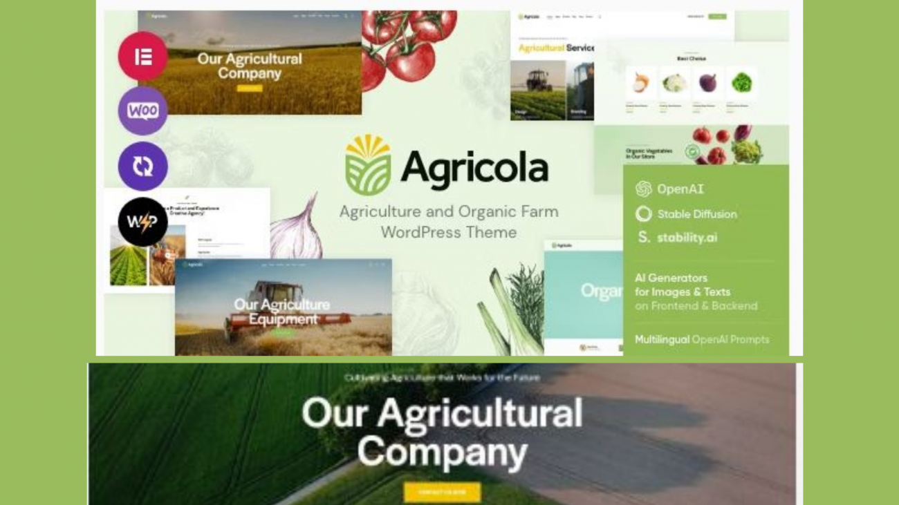 Agricola Agriculture theme and Organic Farm theme