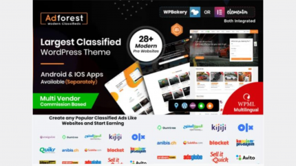 AdForest  classified ads GPL theme WordPress 