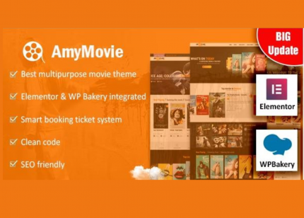 AmyMovie WP theme Movie and Cinema WP GPL Theme