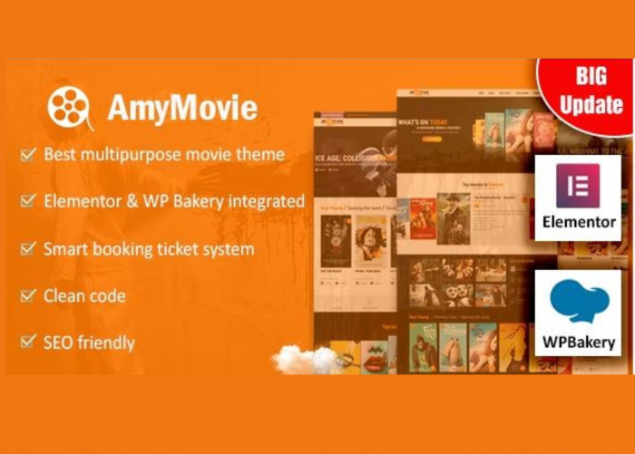 AmyMovie WP theme Movie and Cinema WP GPL Theme