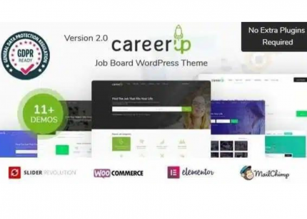 CareerUp Job Board for WordPress Theme WP GPL