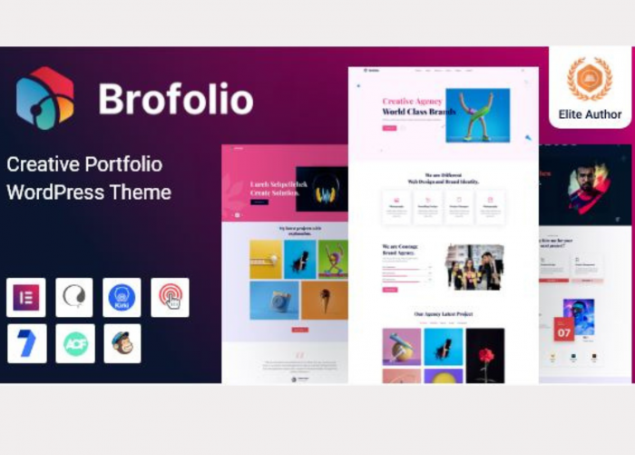 Brofolio Theme WP GPL Creative Portfolio