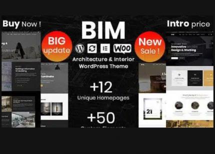 BIM Architecture & Interior Design Elementor Theme WP GPL