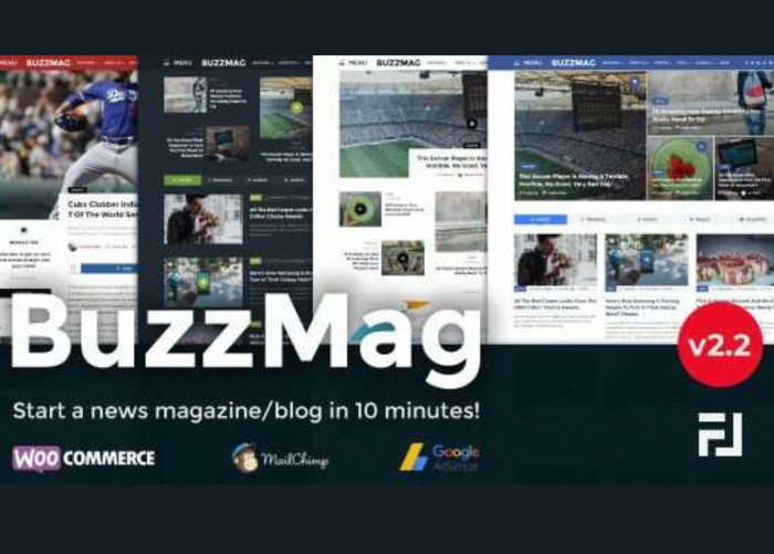 BuzzMag Viral News WordPress Magazinea Theme WP GPL