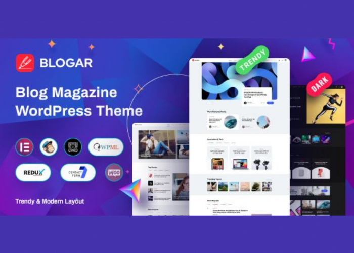 Blogar Theme WP GPL – Blog Magazine