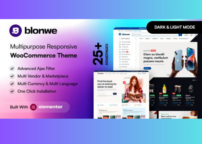 Blonwe Theme WP GPL Multipurpose WooCommerce