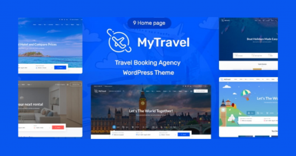 MyTravel Tours & Hotel Bookings WP GPL Theme