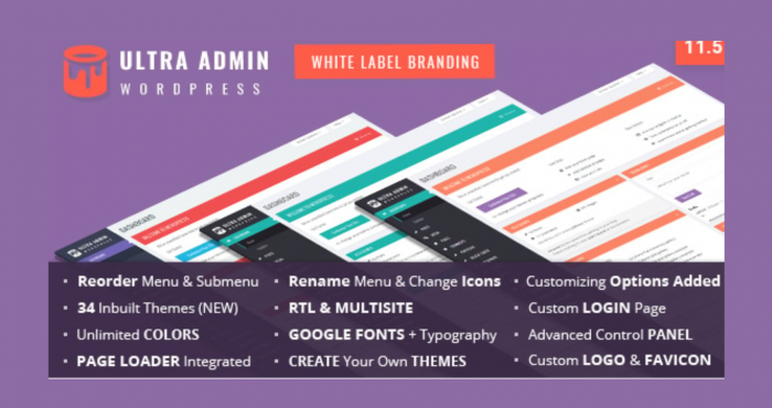 Ultra Admin WordPress WP GPL Theme